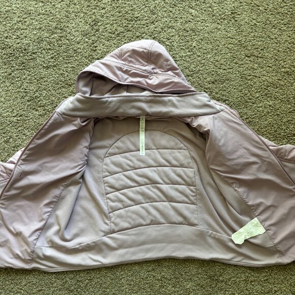 Lululemon Push Your Pace Removable Hooded Puffer Jacket Size 12 Pink - Picture 5 of 6